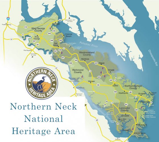 Map of the Northern Neck National Heritage Area